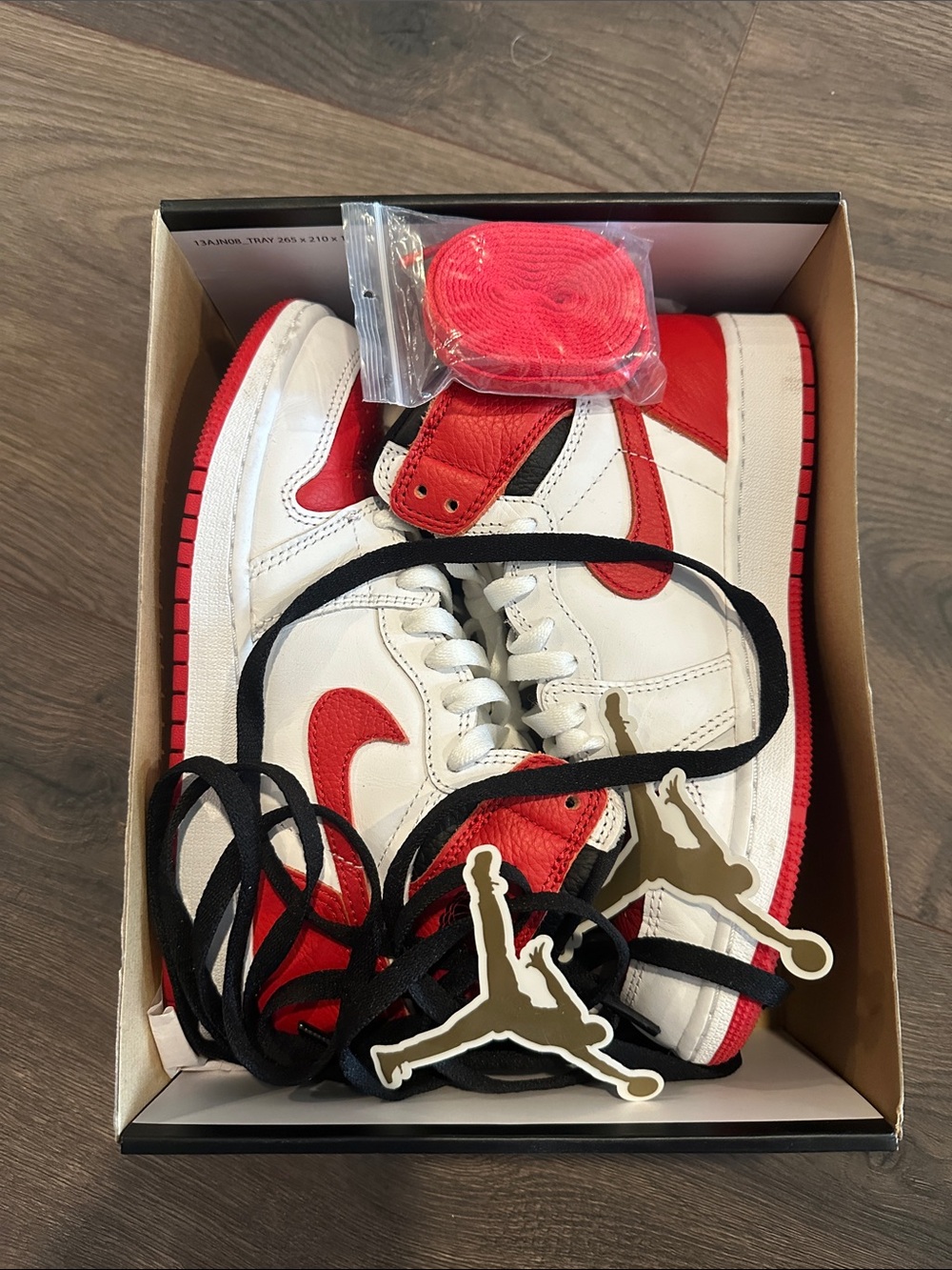 Nike Kids Red White Black High-Top Sneakers